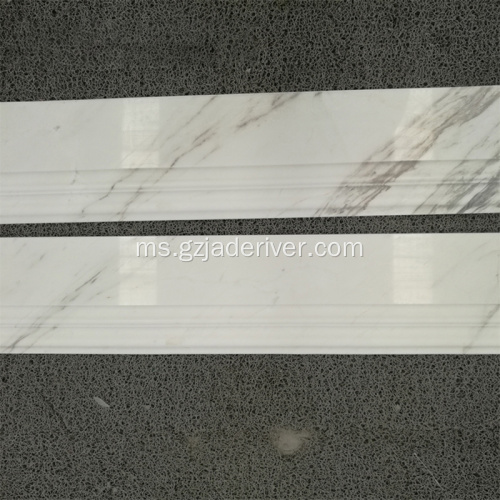 Harga Murah White Volakas Marble Flooring Stone Sempadan